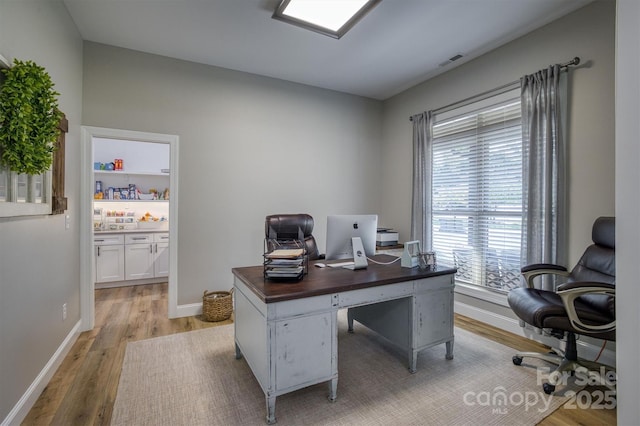 2545 10th Street Ct NE, Hickory, NC 28601 - office area featuring light wood-style floors and baseboards