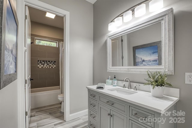 2545 10th Street Ct NE, Hickory, NC 28601 - full bath with vanity and shower / bath combo with shower curtain
