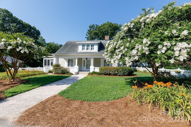 221 Kings Mountain St, Clover, SC 29710 - bungalow-style house featuring a chimney and covered porch