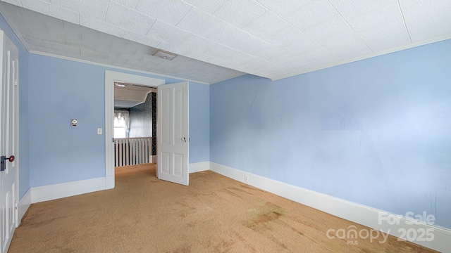 221 Kings Mountain St, Clover, SC 29710 - carpeted empty room with baseboards and ornamental molding
