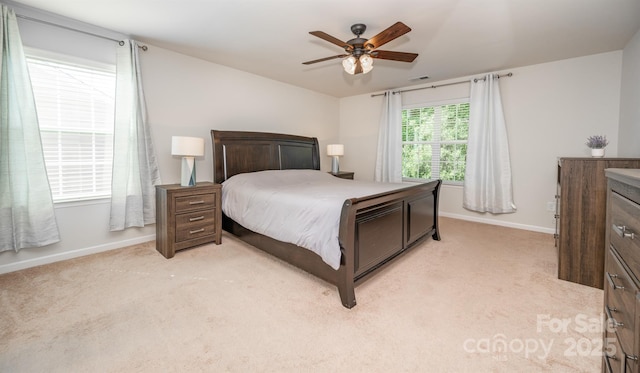 10666 Sapphire Trl, Davidson, NC 28036 - bedroom with light colored carpet and a ceiling fan