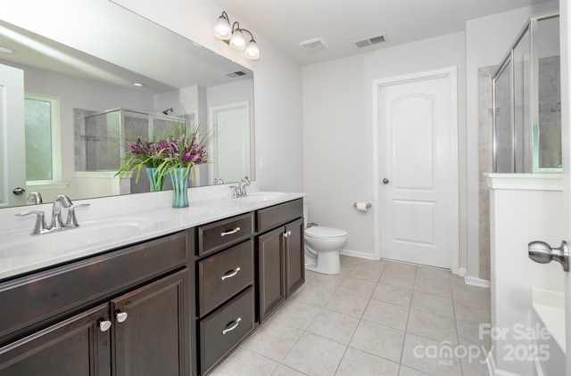 10666 Sapphire Trl, Davidson, NC 28036 - full bathroom with double vanity, tile patterned flooring, and a tile shower