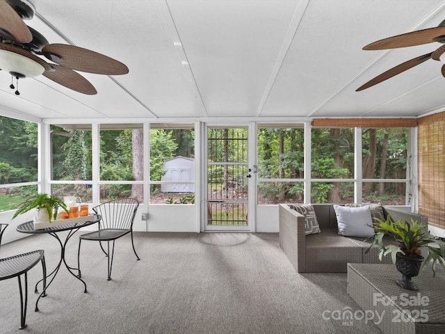 2808 Williams Station Rd, Matthews, NC 28105 - sunroom / solarium with ceiling fan and an outdoor living space