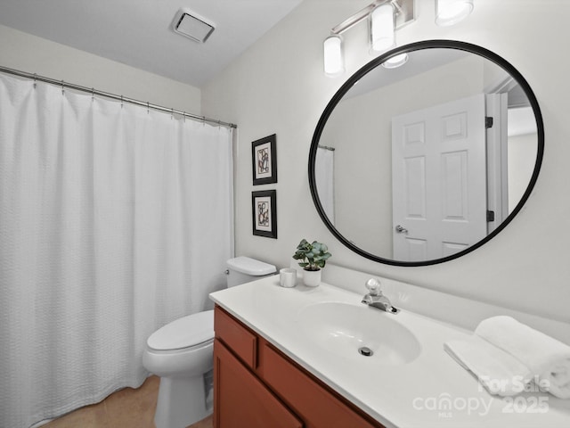 2808 Williams Station Rd, Matthews, NC 28105 - full bath with vanity, tile patterned floors, and a shower with curtain