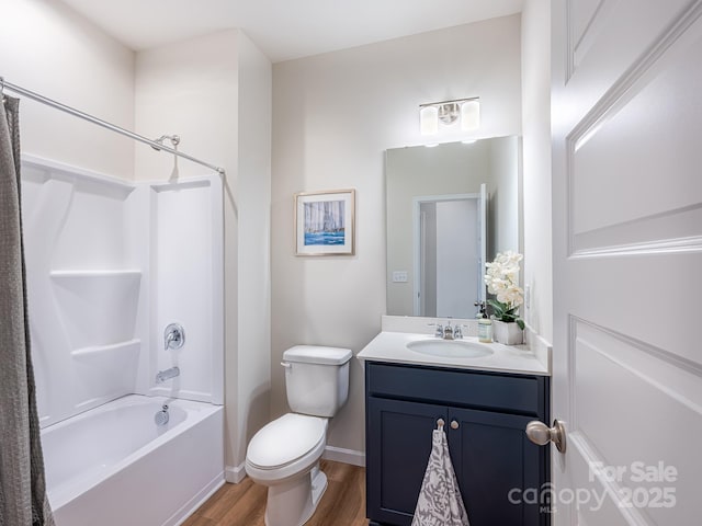2511 Ruby Dixon Crossing Dr Unit 23, Gastonia, NC 28056 - full bathroom featuring wood finished floors, vanity, and shower / bath combination with curtain