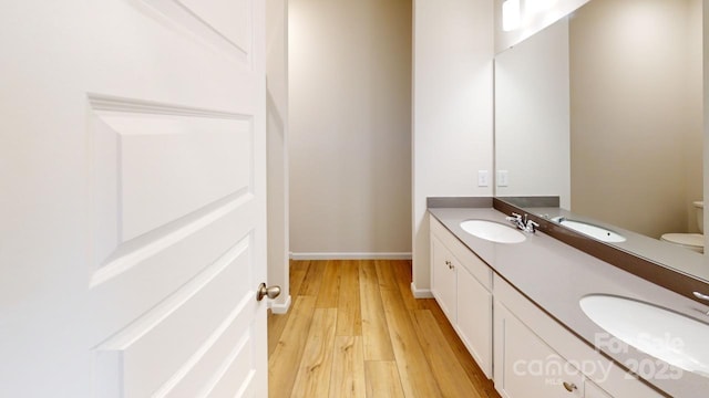 2511 Ruby Dixon Crossing Dr Unit 23, Gastonia, NC 28056 - bathroom featuring wood finished floors and double vanity