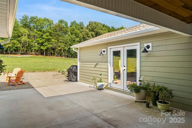5283 Mount Olive Church Rd, Morganton, NC 28655 - view of patio with french doors and a grill