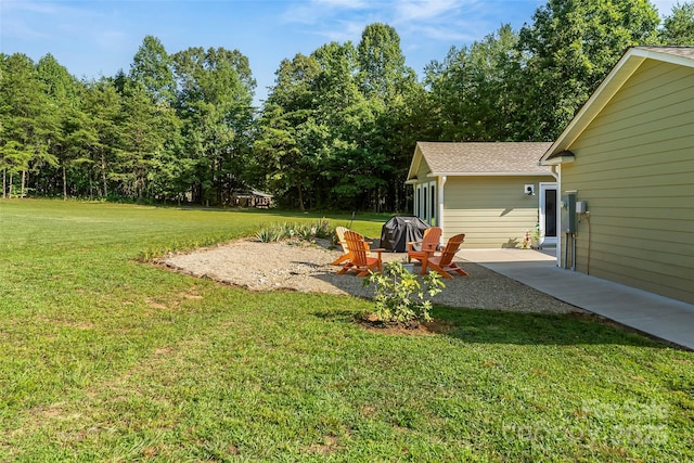 5283 Mount Olive Church Rd, Morganton, NC 28655 - view of grassy yard with a patio area