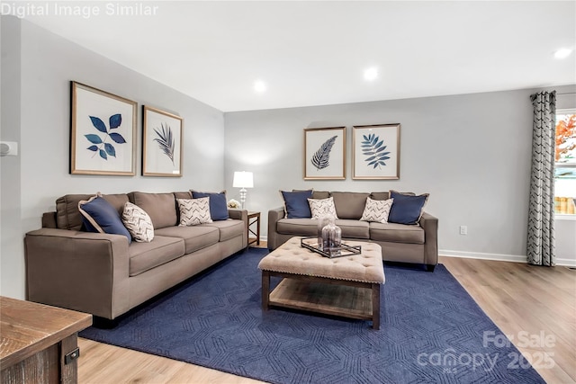 5925 Granbury Dr, Kannapolis, NC 28081 - living area featuring wood finished floors and recessed lighting