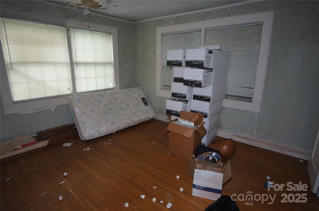 1400 Central Dr, Kannapolis, NC 28083 - living area featuring hardwood / wood-style flooring and crown molding