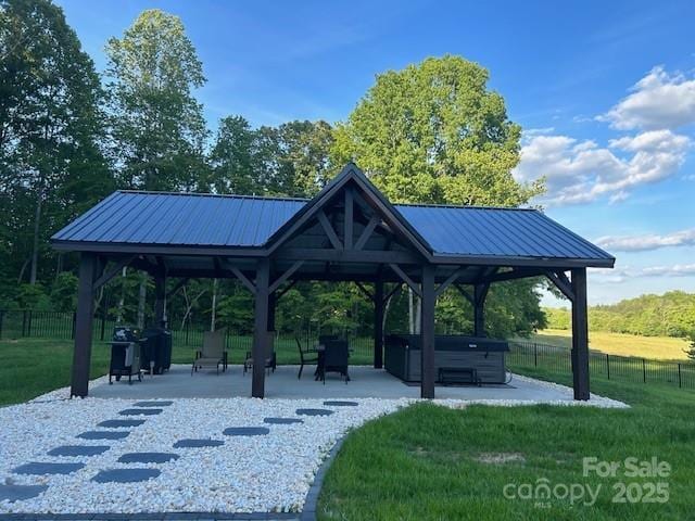 1140 Shinnville Rd, Cleveland, NC 27013 - surrounding community featuring a gazebo, a jacuzzi, and a patio