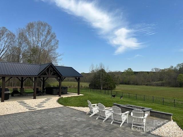 1140 Shinnville Rd, Cleveland, NC 27013 - view of patio with a gazebo