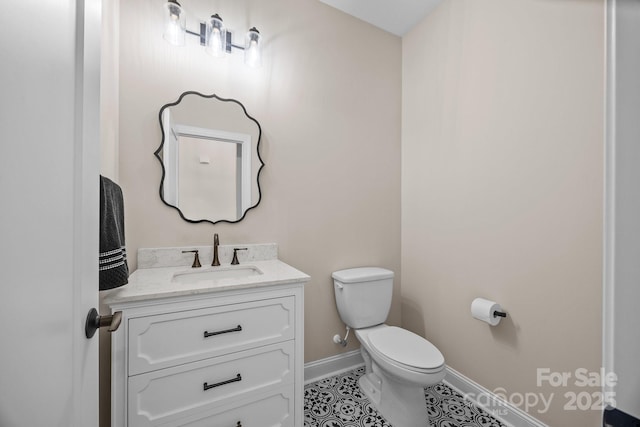 1140 Shinnville Rd, Cleveland, NC 27013 - half bath featuring vanity and tile patterned flooring