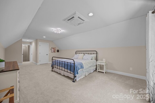 1140 Shinnville Rd, Cleveland, NC 27013 - bedroom featuring carpet and vaulted ceiling