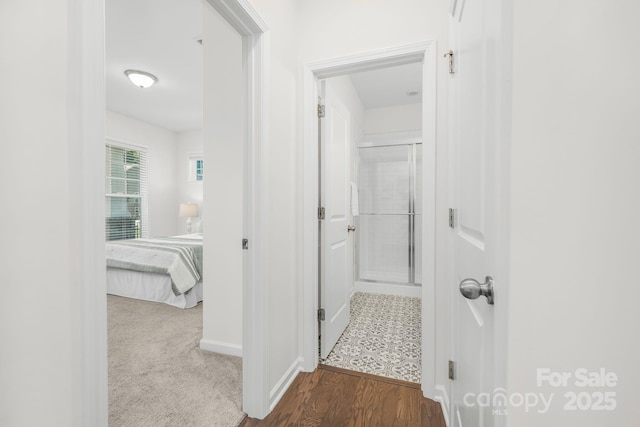 17203 Summers Walk Blvd, Davidson, NC 28036 - hallway featuring wood finished floors and baseboards