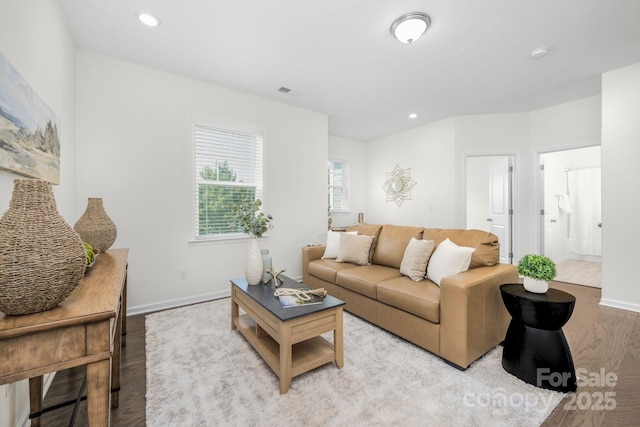 17203 Summers Walk Blvd, Davidson, NC 28036 - living area featuring wood finished floors and recessed lighting