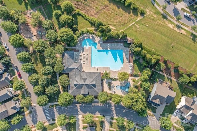 17203 Summers Walk Blvd, Davidson, NC 28036 - aerial view of property and surrounding area with a pool