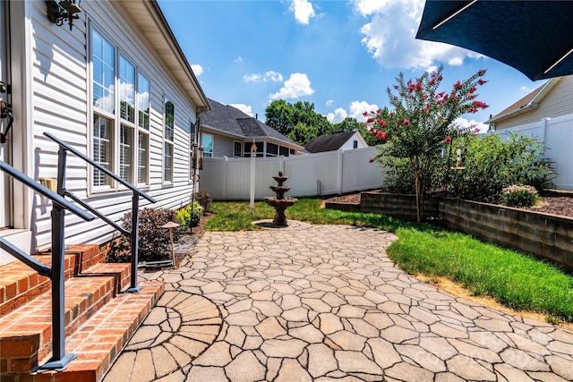 2218 Wednesbury Ct, Kannapolis, NC 28083 - fenced backyard featuring a patio area