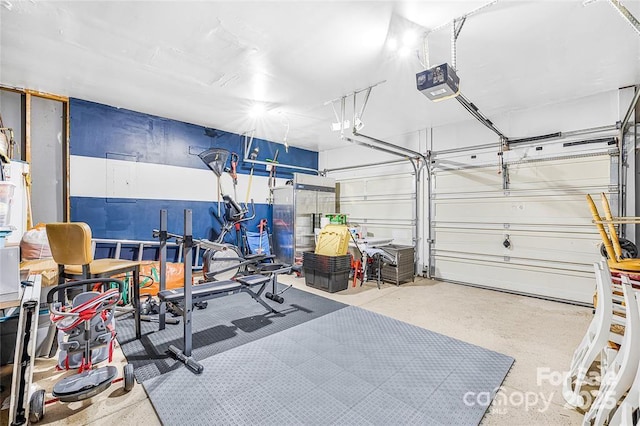 9910 Sandman Ln, Charlotte, NC 28216 - garage featuring a garage door opener