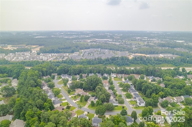 9910 Sandman Ln, Charlotte, NC 28216 - aerial view of property and surrounding area with nearby suburban area