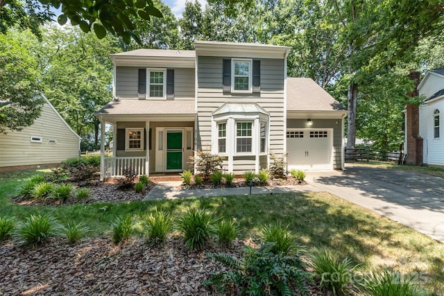3106 Windstream Ct, Charlotte, NC 28210 - view of front of property featuring covered porch, concrete driveway, and an attached garage