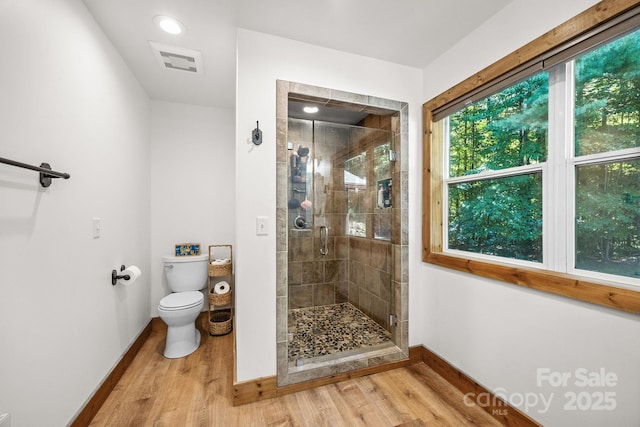 266 Lost Mine Trl Unit 602, Brevard, NC 28712 - full bath with wood finished floors, a stall shower, and recessed lighting
