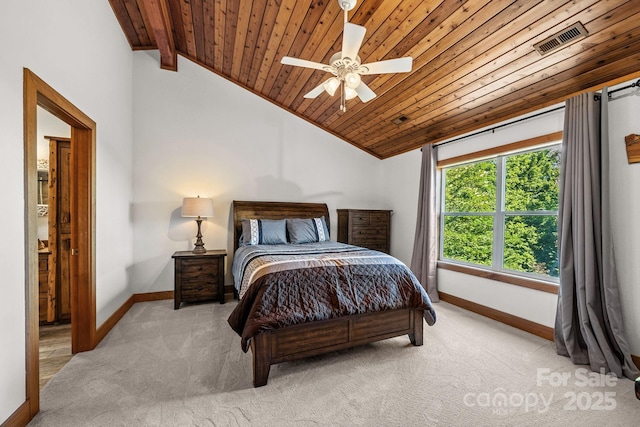 266 Lost Mine Trl Unit 602, Brevard, NC 28712 - bedroom featuring wood ceiling, carpet flooring, vaulted ceiling, and ceiling fan