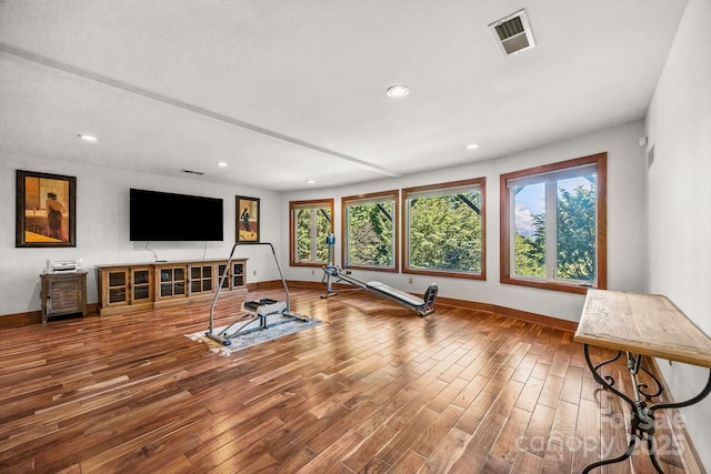 266 Lost Mine Trl Unit 602, Brevard, NC 28712 - exercise area with recessed lighting and wood finished floors