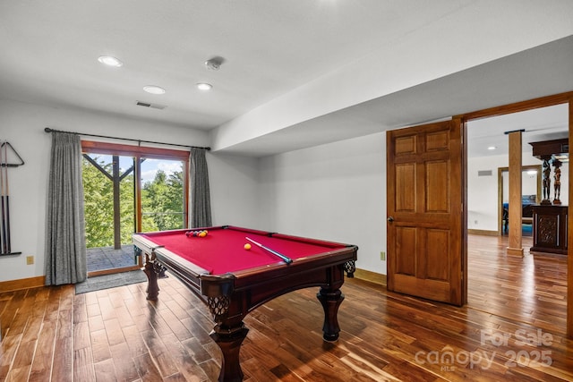 266 Lost Mine Trl Unit 602, Brevard, NC 28712 - rec room featuring wood finished floors, billiards table, and recessed lighting