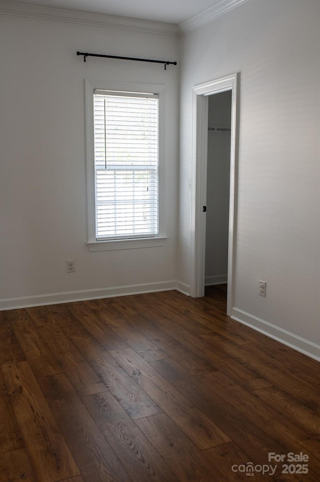 4500 Sages Ave, Indian Trail, NC 28079 - unfurnished room featuring dark wood-type flooring and ornamental molding