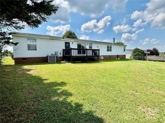 2268 Arrowwood Dr, Hickory, NC 28601 - back of house featuring a wooden deck and crawl space