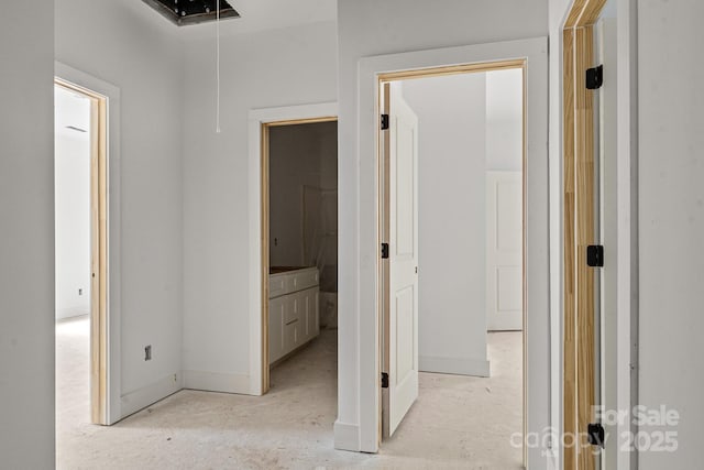 4641 Yellow Poplar Ln, Concord, NC 28025 - corridor with attic access and baseboards