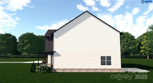 4641 Yellow Poplar Ln, Concord, NC 28025 - view of property exterior with a yard and board and batten siding