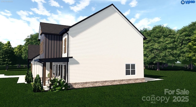 4641 Yellow Poplar Ln, Concord, NC 28025 - view of home's exterior with a yard and board and batten siding