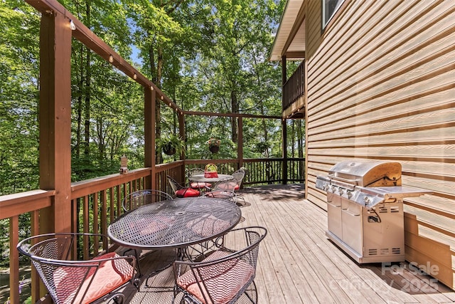 747 Bear Cove Cir, Bryson City, NC 28713 - deck with outdoor dining area and area for grilling