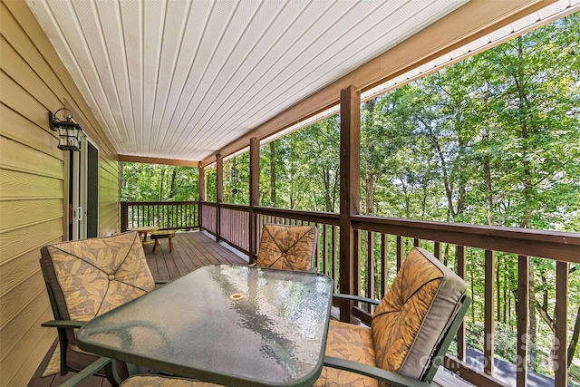 747 Bear Cove Cir, Bryson City, NC 28713 - wooden terrace with outdoor dining space