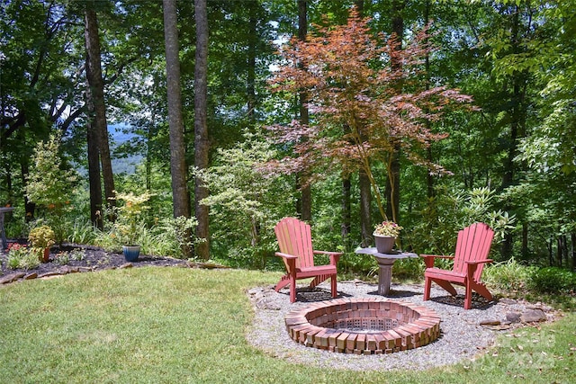 747 Bear Cove Cir, Bryson City, NC 28713 - view of grassy yard with a fire pit