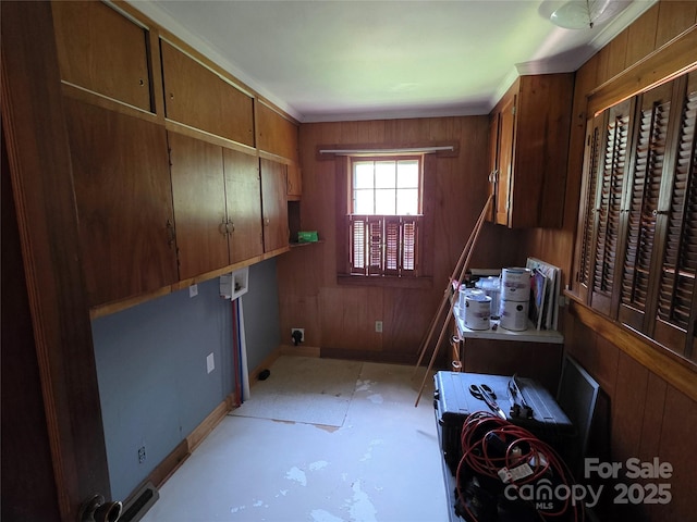 7335 US Highway 52, Salisbury, NC 28146 - washroom featuring baseboards and wooden walls