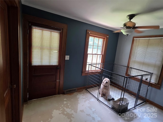 7335 US Highway 52, Salisbury, NC 28146 - entryway featuring a ceiling fan and baseboards