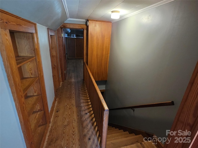 7335 US Highway 52, Salisbury, NC 28146 - stairway with wood finished floors and ornamental molding