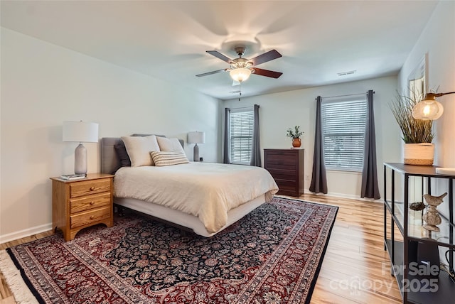 1727 Evergreen Dr, Charlotte, NC 28208 - bedroom with light wood-style flooring and ceiling fan