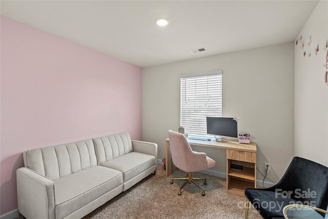 3740 Backwater St, Concord, NC 28027 - carpeted home office featuring recessed lighting and baseboards