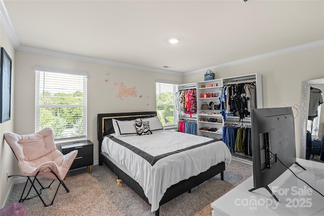 3740 Backwater St, Concord, NC 28027 - bedroom with crown molding and carpet flooring