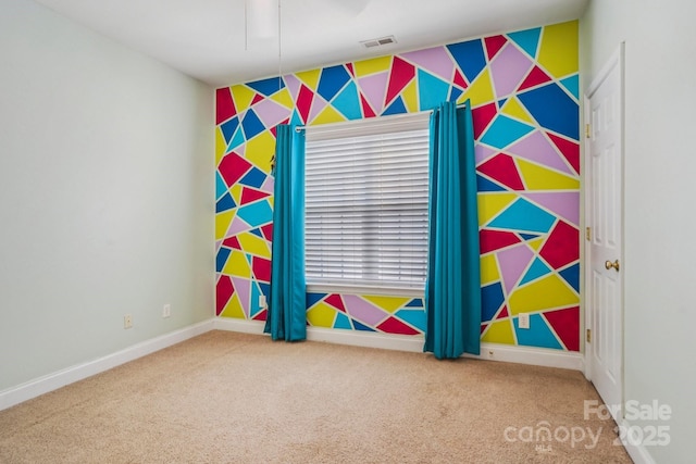 2607 Old Ashworth Ln NW, Concord, NC 28027 - rec room featuring carpet floors and wallpapered walls