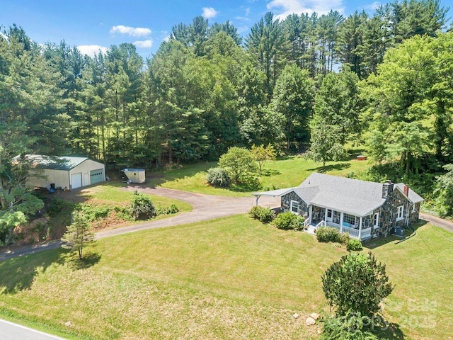 5215 Double Island Rd, Green Mountain, NC 28740 - view of subject property with a heavily wooded area