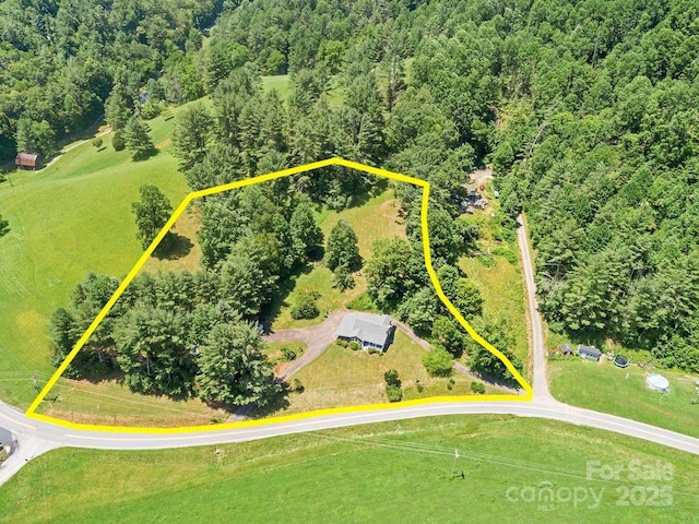 5215 Double Island Rd, Green Mountain, NC 28740 - view of property location with property boundaries highlighted and a forest