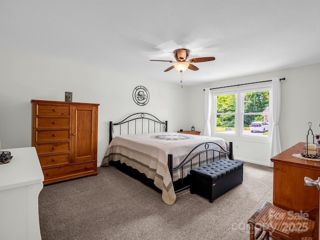 313 Resada Dr, Brevard, NC 28712 - carpeted bedroom featuring a ceiling fan