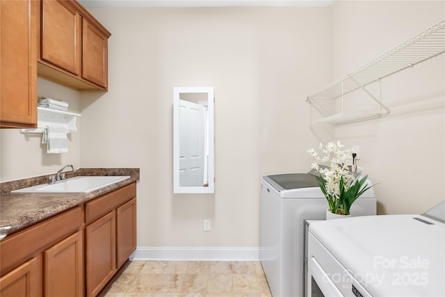 135 Valleymist Ln, Mooresville, NC 28117 - laundry room with independent washer and dryer, light marble finish flooring, and cabinet space