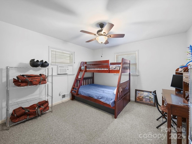 312 Garrison Dr, Albemarle, NC 28001 - carpeted bedroom featuring a desk and a ceiling fan