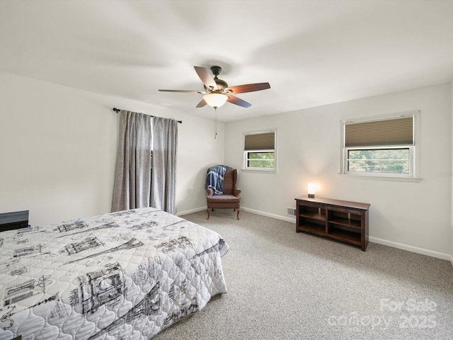 312 Garrison Dr, Albemarle, NC 28001 - bedroom with light colored carpet and ceiling fan